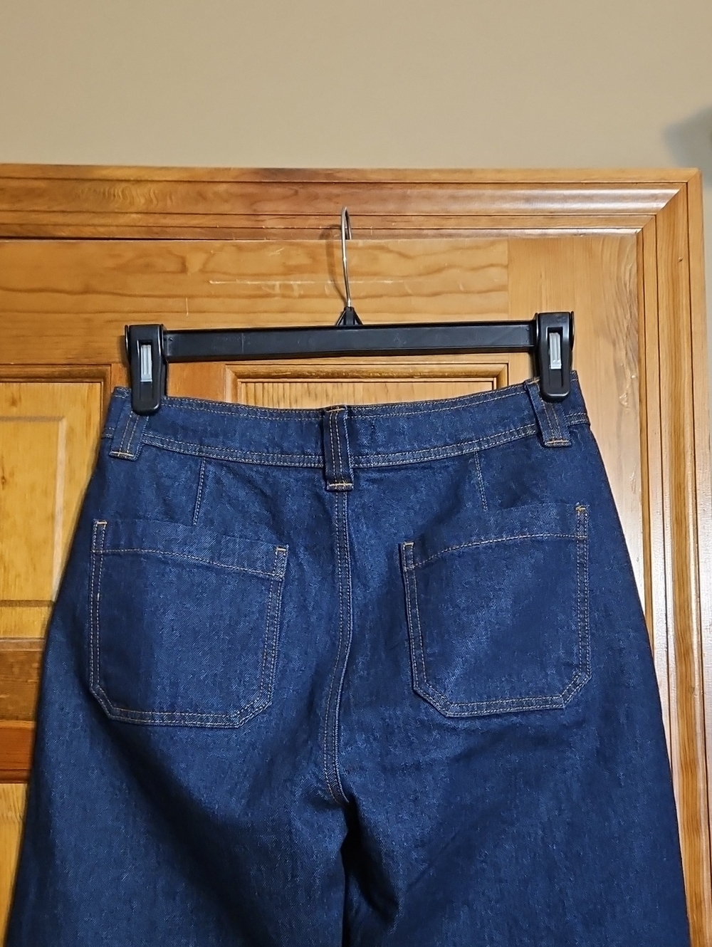 LOFT High-Rise Dark Blue Wide-Leg Trouser Jeans-NWOT - Picture 7 of 11
